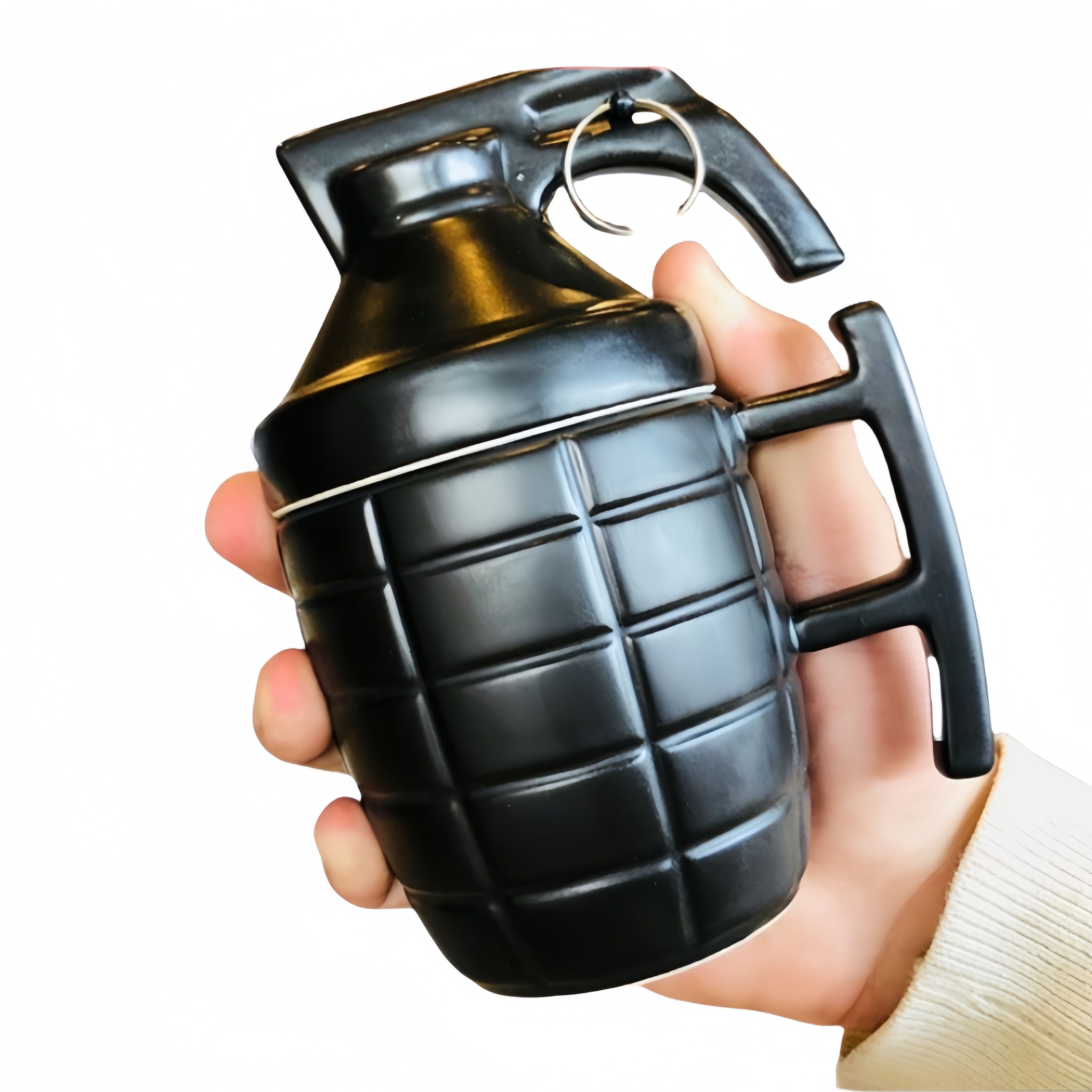 Grenade shape coffee mug unique ceramic cup novelty gag gift