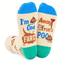 Funny fart socks sarcastic novelty crew socks gag gift