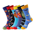 Funny cartoon character crew socks novelty unisex gift socks